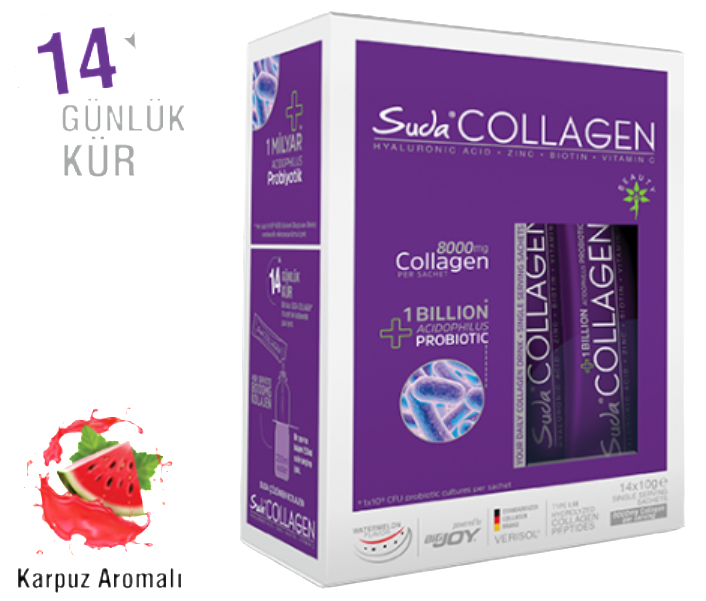 Suda Collagen Watermelon Flawor Toz Kolajen 10gr | Saşe
