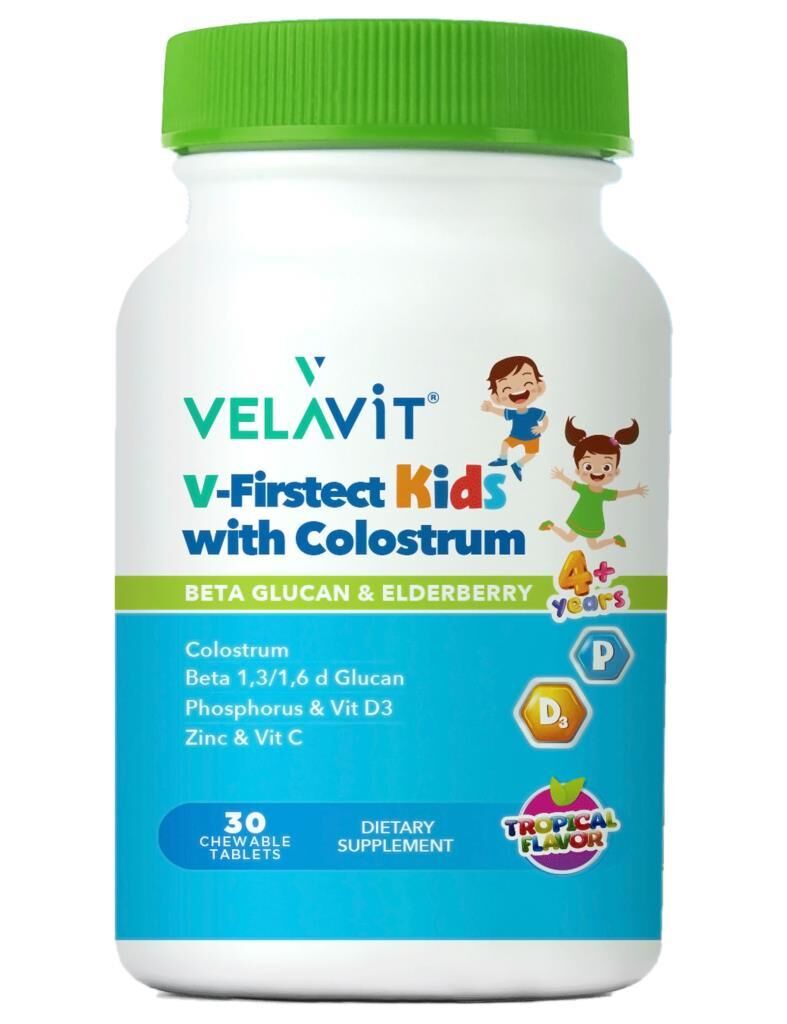 Velavit V-Firstect Kids with Colostrum 30 Çiğnenebilir Tablet