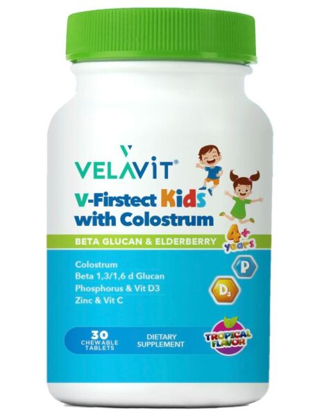 Velavit V-Firstect Kids with Colostrum 30 Çiğnenebilir Tablet