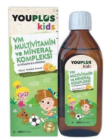 Youplus Kids VM Multivitamin ve Mineral Kompleksi 150ml
