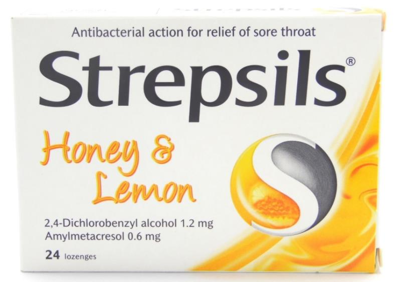 Strepsils Honey & Lemon 24 Pastil | Bal ve Limon Aromalı