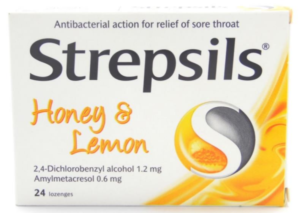 Strepsils Honey & Lemon 24 Pastil | Bal ve Limon Aromalı