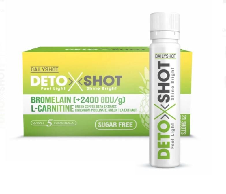 Daily Shot DetoxShot Bromelain, L-Carnitine 21 Shots