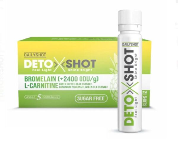 Daily Shot DetoxShot Bromelain, L-Carnitine 21 Shots