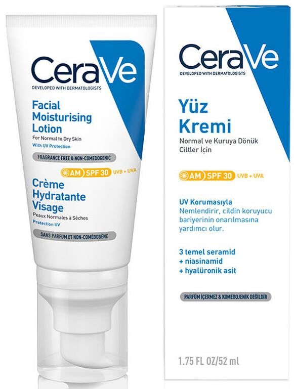 CeraVe Nemlendirici Yüz Kremi SPF30 52ml
