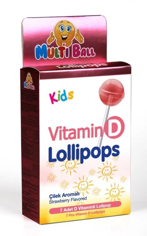 Multiball Kids Vitamin D Lollipops 7 Adet