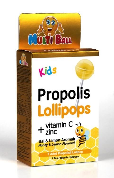 Multiball Kids Propolis + Vitamin C Lollipops 5 Adet