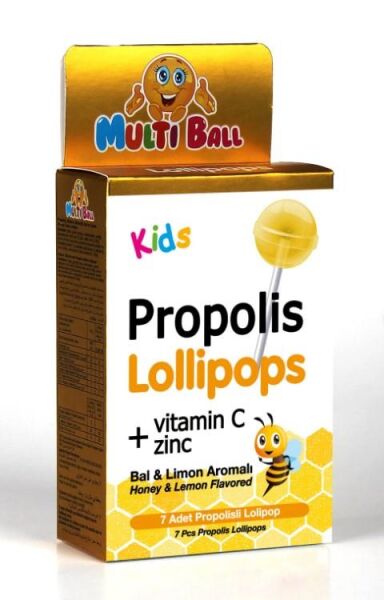 Multiball Kids Propolis + Vitamin C Lollipops 5 Adet