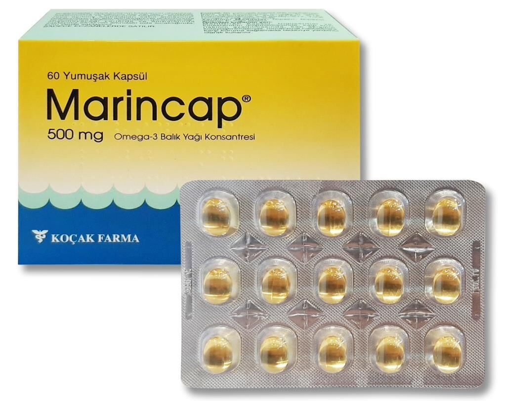 Marincap Yumuşak Kapsül 500 mg 60 Kapsül