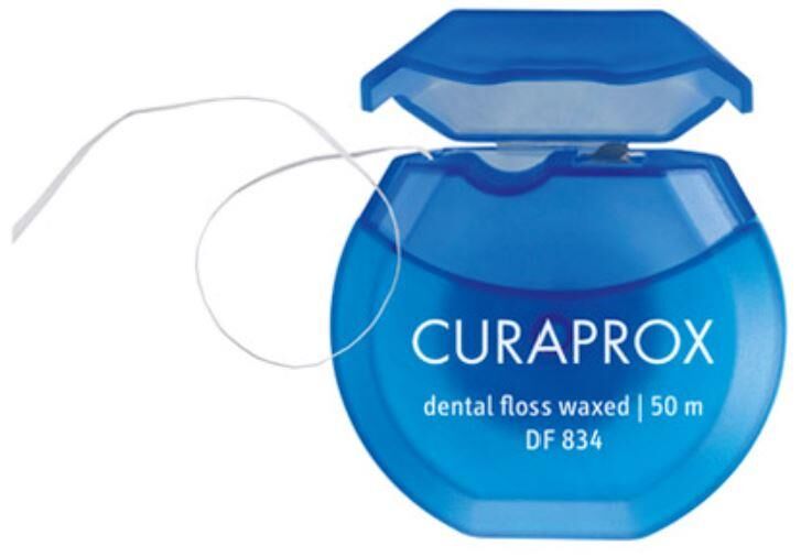 Curaprox DF 834 Diş İpi 50m | Mumlu Naneli
