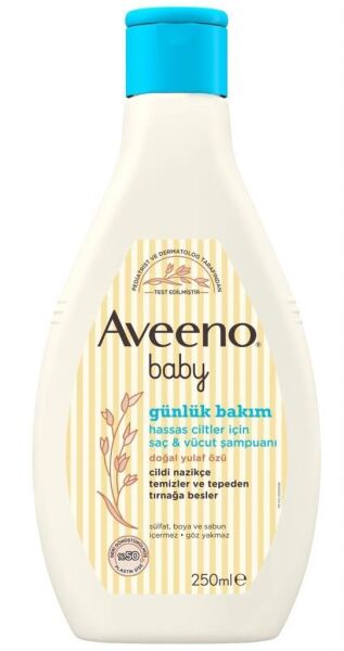 Aveeno Baby Daily Care 250 ml | Günlük Bakım Saç ve Vücut Şampuanı