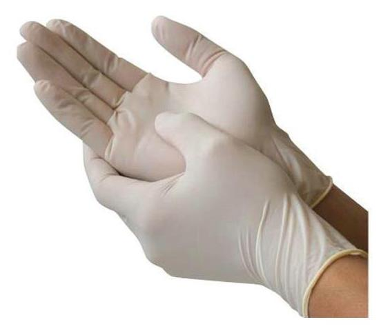 Mumu Muayene Eldiveni Lateks Pudralı Beyaz Büyük Boy (L) | 100 Adet