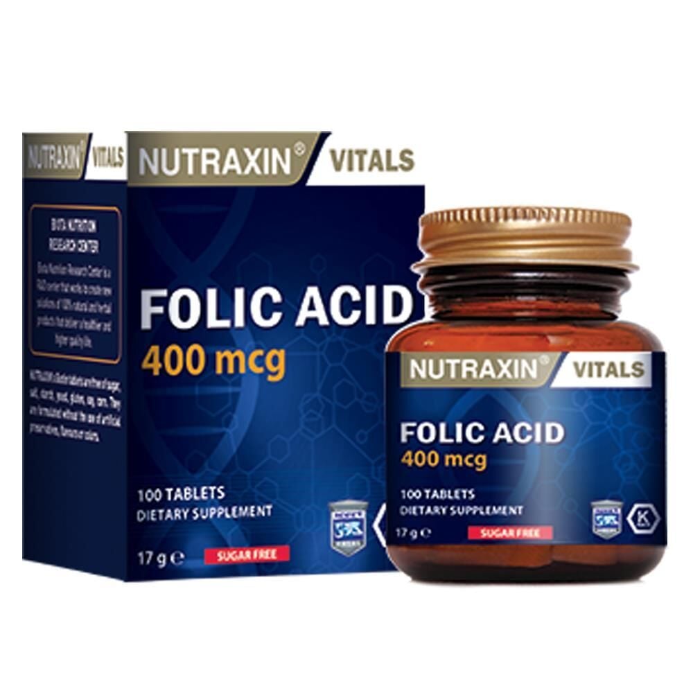 Nutraxin Folic Acid 400mcg 100 Tablet