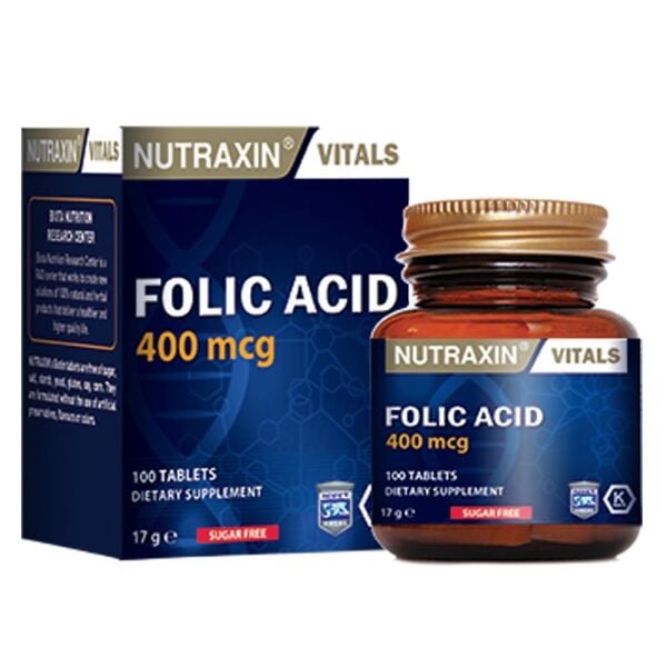 Nutraxin Folic Acid 400mcg 100 Tablet