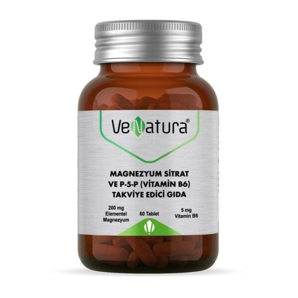 Venatura Magnezyum Sitrat P-5-P Vitamin B6 60 Tablet