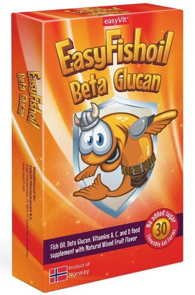 Easyvit EasyFishOil Beta Glukan Çiğnenebilir Jel Tablet 30 Tablet