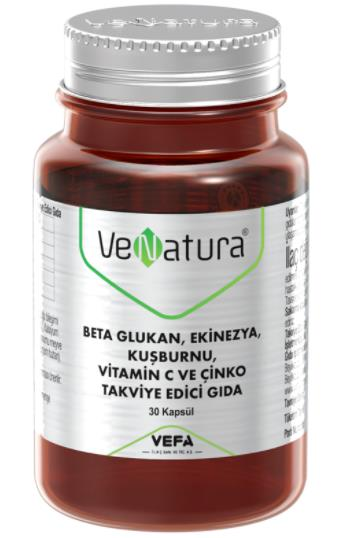 Venatura Beta Glukan Ekinezya Kuşburunu Vitamin C Çinko 30 Kapsül