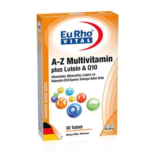 Eurho Vital A-Z Multivitamin Plus Lutein Q10 30 Tablet