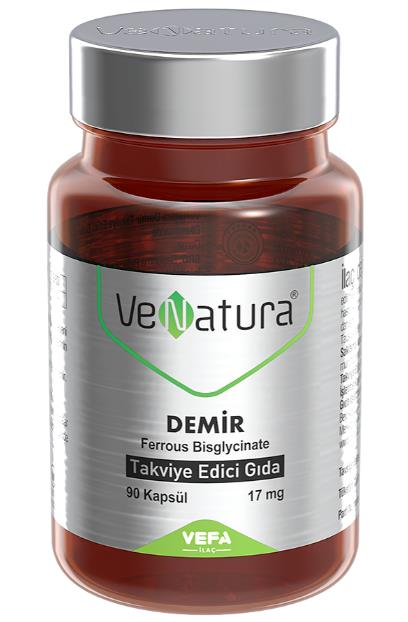 Venatura Demir Bisglisinat 17mg 90 Kapsül