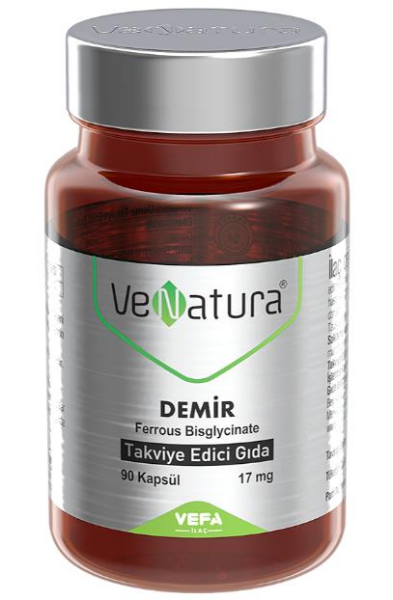 Venatura Demir Bisglisinat 17mg 90 Kapsül