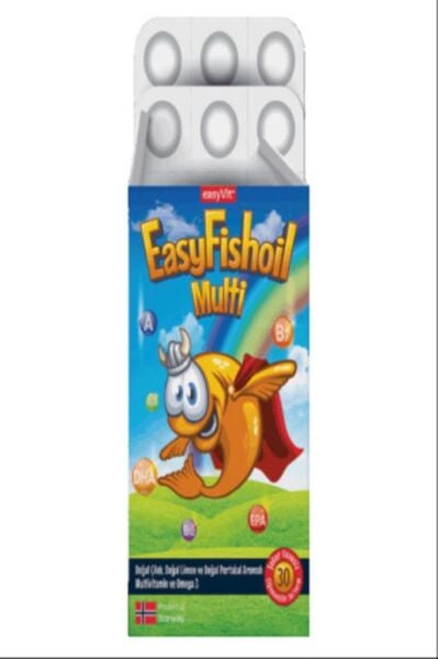 Easyvit Multi Omega 3 Çiğnenebilir Jel Formda 30 Tablet