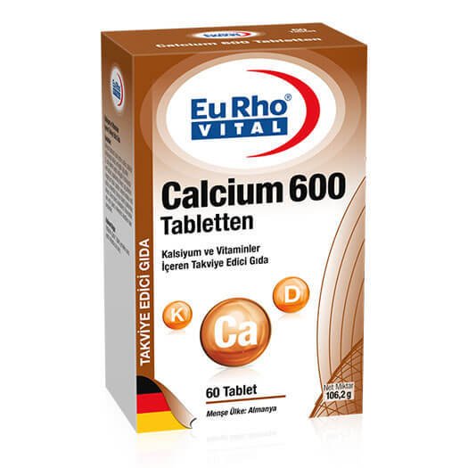 EuRho Vital Calcium 600mg 60 Tablet | Kalsiyum
