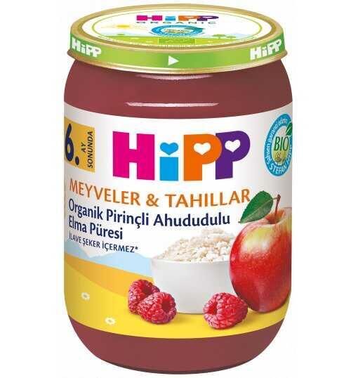 Hipp Organik Meyve Püresi 190gr | Prinç Ahududu Elma