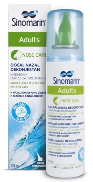 Sinomarin Adults Hipertonik Deniz Suyu 125ml | Yetişkin