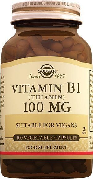 Solgar Vitamin B1 100mg 100 Kapsül | Thiamin