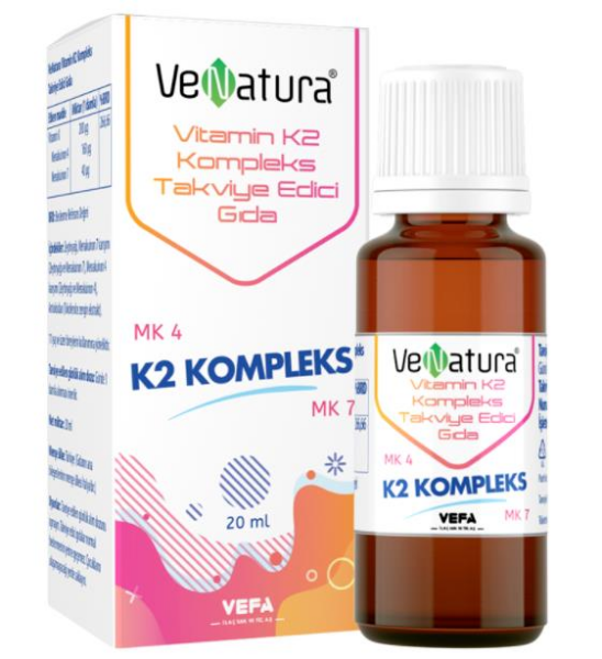 Venatura Vitamin K2 Kompleks Damla 20ml | MK7 MK4 Kompleks
