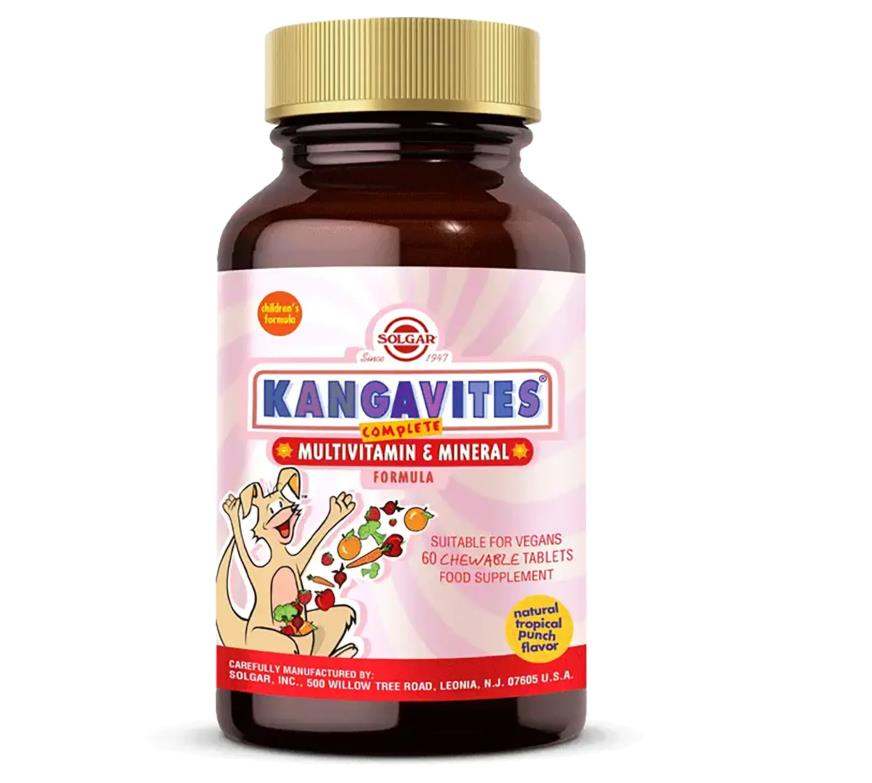 Solgar Kangavites Multi-Vitamin Mineral Çiğneme Tableti 60 Tablet