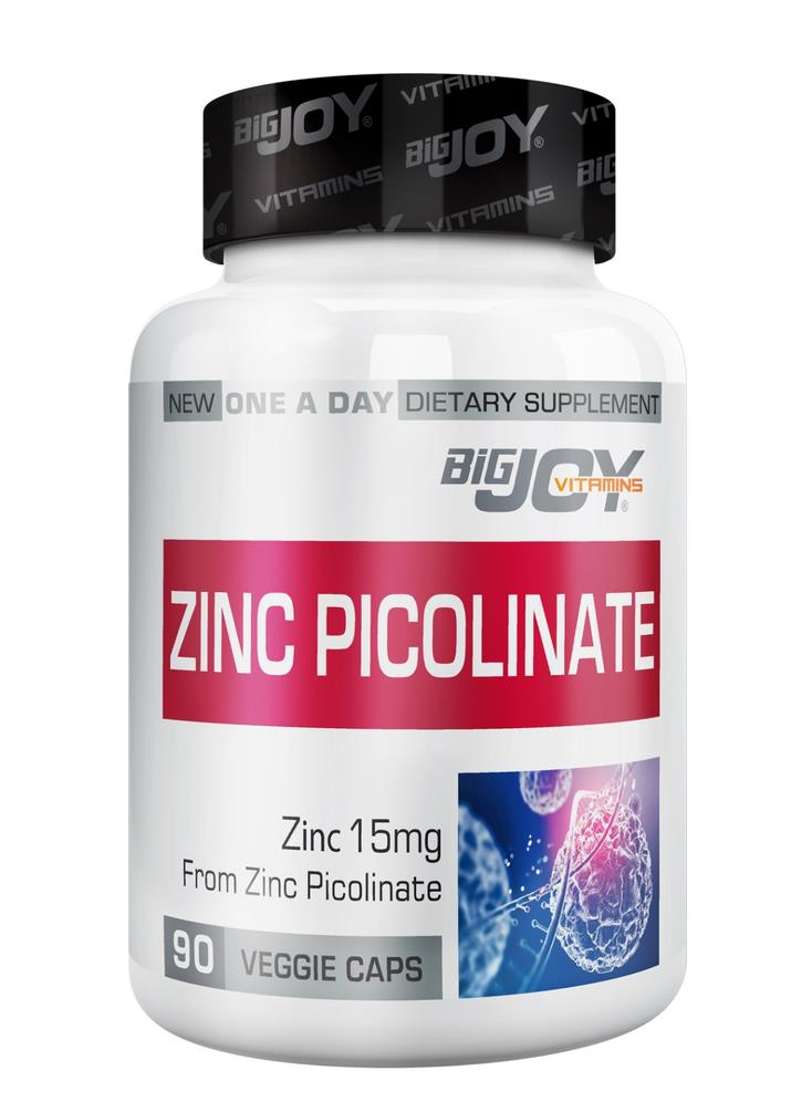 Bigjoy Vitamins Zinc Picolinate 15mg 90 Kapsül