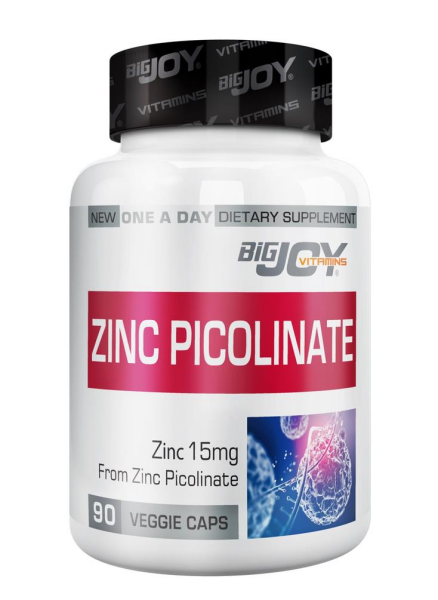 Bigjoy Vitamins Zinc Picolinate 15mg 90 Kapsül