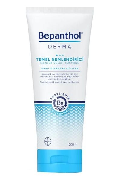 Bepanthol Derma Temel Nemlendirici Vücut Losyonu 200ml | Kuru ve Hassas Ciltler