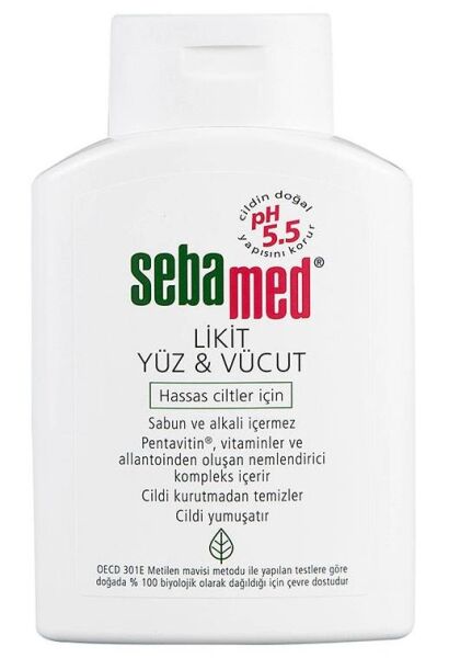 Sebamed Yüz ve Vücut Temizleyici Likit 200ml | Hassas Ciltler