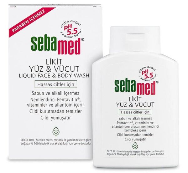 Sebamed Yüz ve Vücut Temizleyici Likit 200ml | Hassas Ciltler