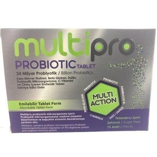 Multipro Probiotic & Prebiotic Emilebilir 12 Tablet