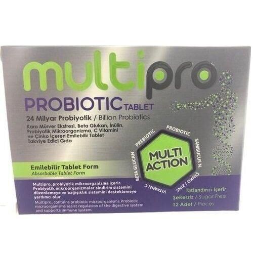Multipro Probiotic & Prebiotic Emilebilir 12 Tablet