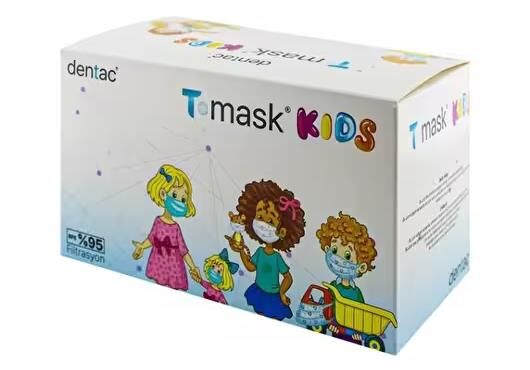 Dentac T-Mask 3 Katlı Çocuk Maskesi 50 Adet