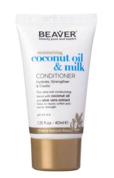 Beaver Coconut Oil Milk Moisturizing Conditioner 40ml | Saç Bakım Kremi