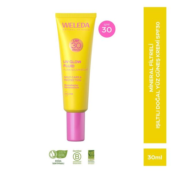 Weleda UV Glow Fluid Spf30 Mineral Yüz Güneş Kremi 30 ml