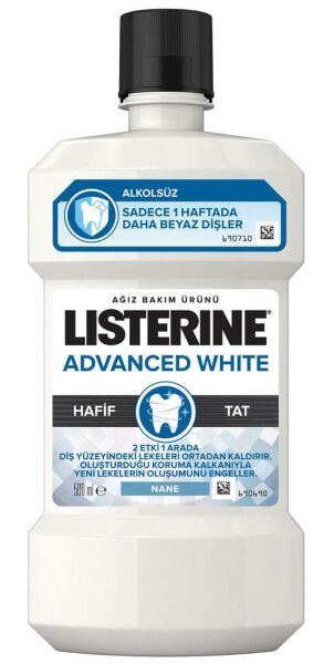 Listerine Advanced White Hafif Tat 500ml | Beyazlatıcı Ağız Gargara