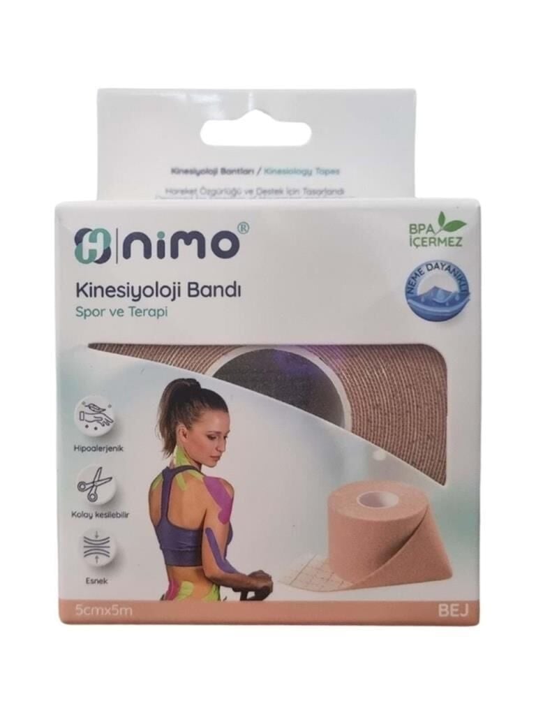 Nimo Kinesyoloji Bandı Bej 5cm x 5m