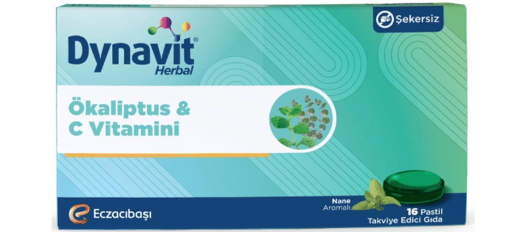 Dynavit Herbal Ökaliptus ve C Vitamini 16 Pastil | Nane Aromalı