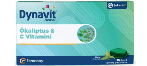 Dynavit Herbal Ökaliptus ve C Vitamini 16 Pastil | Nane Aromalı