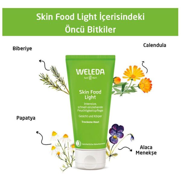 Weleda Skin Food Light Nemlendirici ve Besleyici Organik Bakım Kremi 75ml | Kuru Ciltler