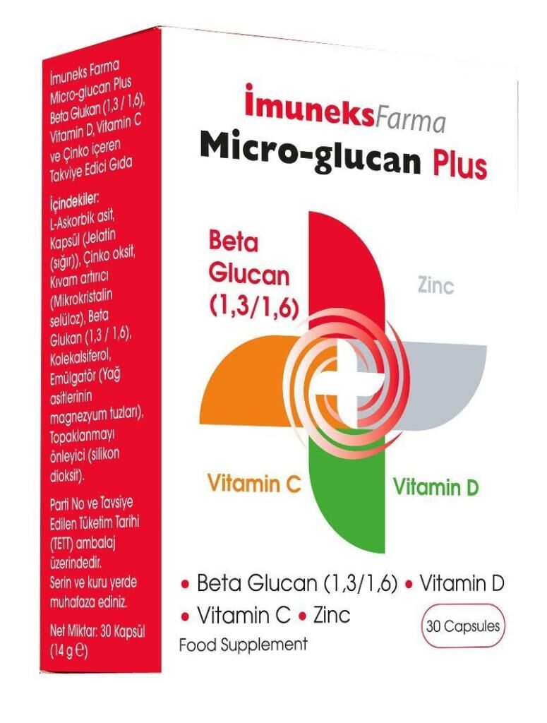 İmuneks Farma Micro-Glucan Plus 30 Kapsül
