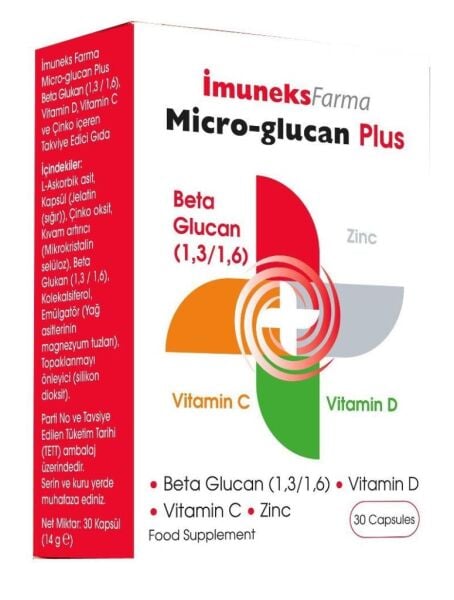 İmuneks Farma Micro-Glucan Plus 30 Kapsül