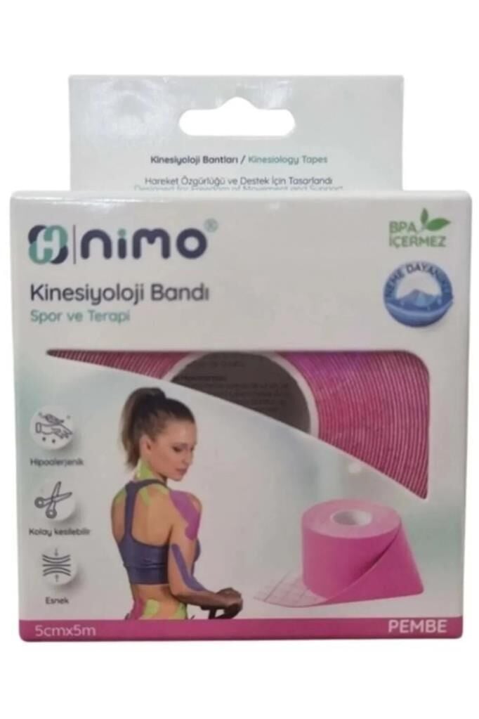 Nimo Kinesyoloji Bandı Pembe 5cm x 5m