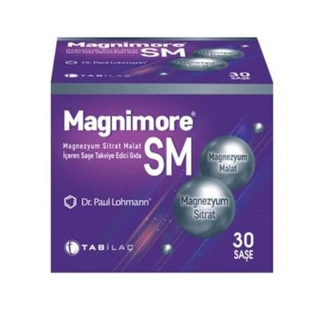 Tab İlaç Magnimore SM 30 Saşe | Magnezyum Sitrat Malat